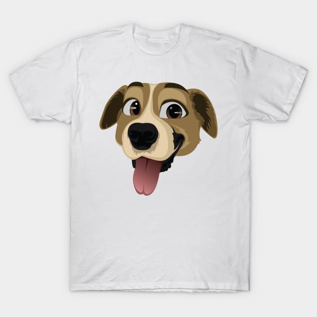 Happy Dog T-Shirt by Rise And Design